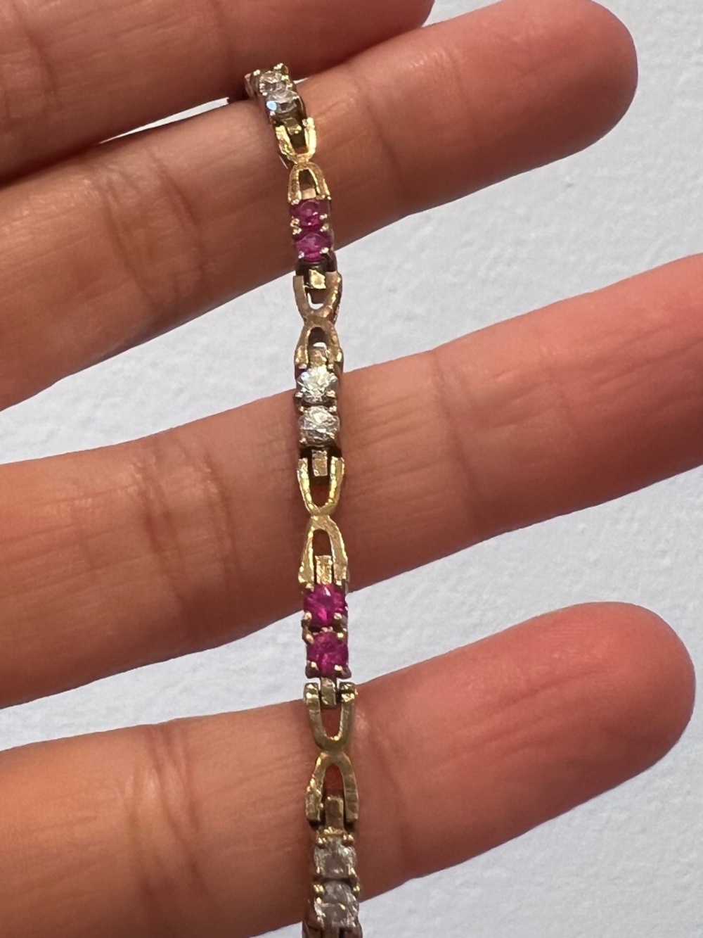 Gold plated sterling silver tennis bracelet